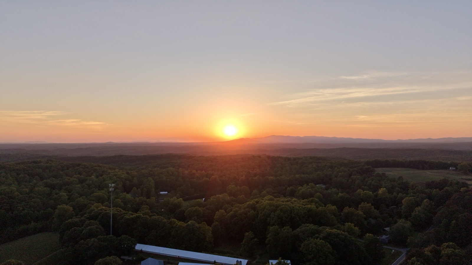 Sunset over North Georgia farm