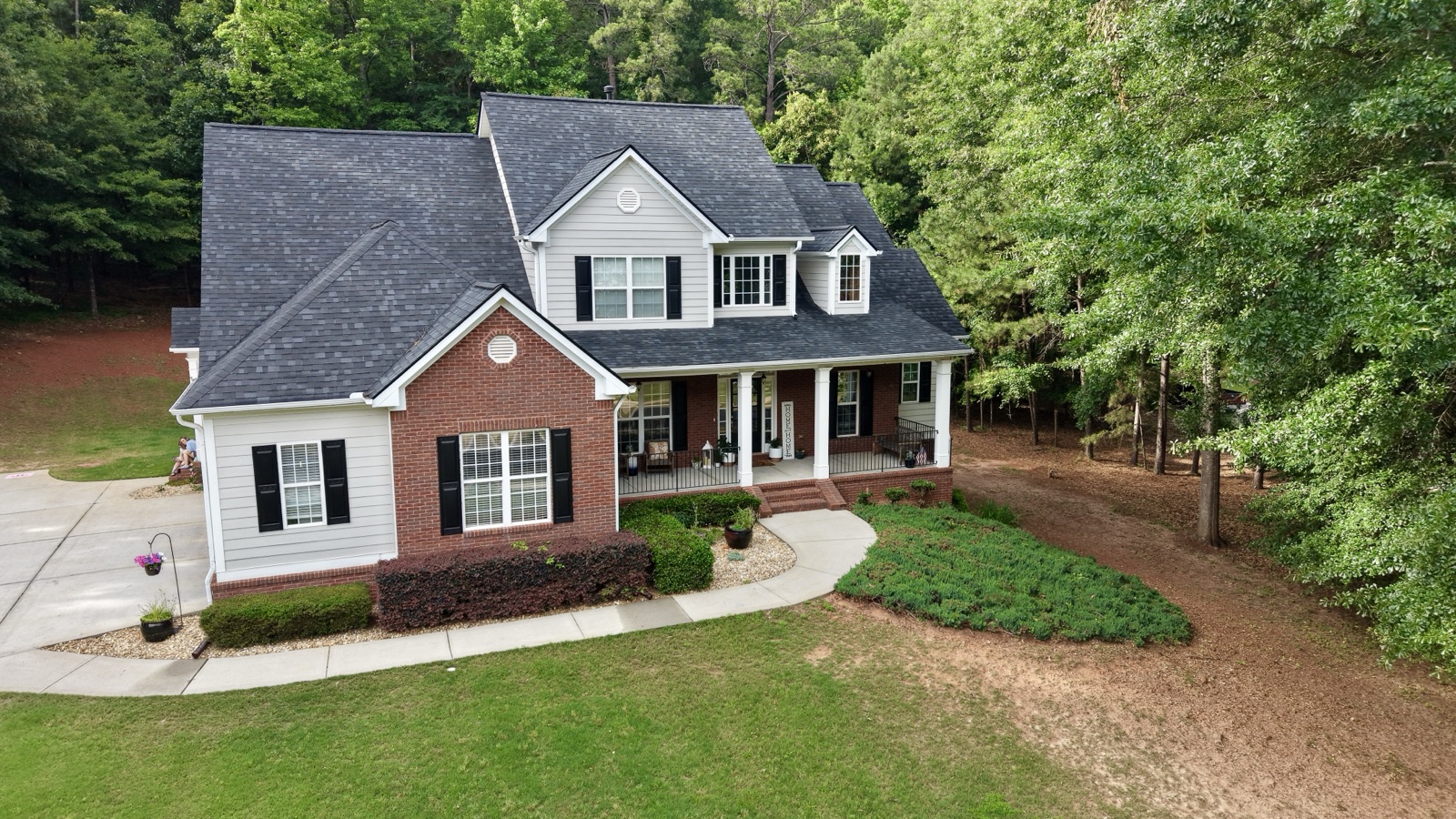Brick traditional home exterior